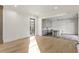 Flex room with slate floors, wet bar with backsplash, and window to a forest view at 128 Owens Mill Pl, Canton, GA 30115