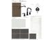 Owner's Bathroom featuring matte black hardware and faucets, quartz countertops, and stylish lighting at 1919 Repose Dr, Chamblee, GA 30341