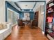 Bright office space with stone accent wall, natural light, and custom built-ins at 582 Lakeshore Ne Dr, Atlanta, GA 30307