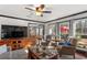 Bright living room with hardwood floors, many windows and an open floor plan at 1206 Red Fox Cir, Woodstock, GA 30188