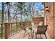 Relaxing outdoor deck offering seating and a tranquil view of the wooded surroundings at 213 The South Chace Ne, Sandy Springs, GA 30328