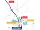 Community map highlighting nearby schools, shopping, dining, and medical facilities at 169 Aster Avenue, Locust Grove, GA 30248