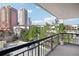 Balcony view overlooking a city skyline and nearby buildings and trees on a sunny day at 3481 Lakeside Ne Dr # 807, Atlanta, GA 30326