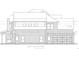 Architectural left elevation of the home, displaying exterior details at 202 Kenneth Drive, Alpharetta, GA 30009