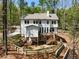 Beautiful backyard with a deck, steps and fenced in yard at 3560 Chattahoochee Rd, Cumming, GA 30041