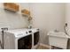 Well-equipped laundry room with modern washer and dryer at 3560 Chattahoochee Rd, Cumming, GA 30041