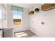 Bright laundry room with built-in shelving and large window with view at 640 Kimberwick Dr, Locust Grove, GA 30248