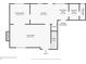First floor plan showing the layout of the living room, dining room, kitchen, breakfast nook, laundry room and bathroom at 3313 Summit Creek Ln, Loganville, GA 30052