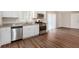 Modern kitchen featuring stainless steel appliances, granite countertops, and ample storage space at 446 Martindale Ct, Stone Mountain, GA 30088
