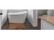 Bathroom featuring a soaking tub next to the shower at 2317 Pleasant Grove Rd, Temple, GA 30179