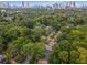 An aerial view of a neighborhood lush with mature trees, with the Atlanta skyline visible in the distance at 746 Amsterdam Ave, Atlanta, GA 30306