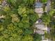 Aerial view of neighborhood showcasing the canopy trees, roof tops and winding street at 746 Amsterdam Ave, Atlanta, GA 30306
