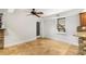 Finished basement featuring tile floors, stone accents, windows with blinds, and recessed lighting at 746 Amsterdam Ave, Atlanta, GA 30306