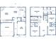 Detailed floor plan showcases the layout of this two story home, highlighting bedrooms, kitchen and living areas at 636 Kimberwick Dr, Locust Grove, GA 30248