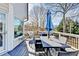 Spacious deck with comfortable seating and hanging chair at 1712 Green Farm Cir, Dacula, GA 30019