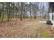 Spacious backyard with mature trees and natural landscaping providing a serene outdoor experience at 6730 Alvan Ct, Riverdale, GA 30296