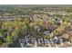 An aerial view of a vibrant community near wooded areas and shopping centers, offering both tranquility and convenience at 278 Tillman Pass, Woodstock, GA 30188
