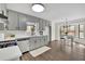 Bright, updated kitchen with stainless steel appliances and adjacent breakfast nook at 4843 Caboose Nw Ln, Acworth, GA 30102