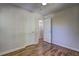 Bedroom features hardwood floors and closet for storage at 810 Commodore Nw Dr, Atlanta, GA 30318