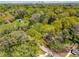 An aerial view highlights the tree-lined neighborhood and city skyline in the distance at 1350 Elizabeth Sw Ave, Atlanta, GA 30310