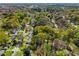 Wide aerial view of neighborhood streets lined with mature trees and houses with yard space at 1350 Elizabeth Sw Ave, Atlanta, GA 30310