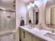 Bathroom boasts a modern vanity with double sinks and a stylish shower area for a spa-like experience at 3012 Asheton Ne Pl, Marietta, GA 30068
