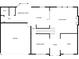 First floor floorplan for home including garage, kitchen, dining, living, and bath areas at 9645 Dunhill Way, Cumming, GA 30028