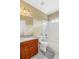 Bathroom with granite vanity, wood cabinets, toilet and tub and shower at 19 Troup Ct, Acworth, GA 30101