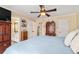 Bright main bedroom showing the ensuite bathroom, closet and dresser storage at 4150 E East Chapel Hill Rd, Douglasville, GA 30135