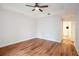Spacious bedroom with ceiling fan and ensuite bath at 50 Biscayne Nw Dr # 5112, Atlanta, GA 30309