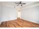 Spacious bedroom with ceiling fan and a large closet at 50 Biscayne Nw Dr # 5112, Atlanta, GA 30309