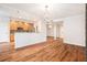 Spacious open-concept living space with hardwood floors and an open kitchen view at 50 Biscayne Nw Dr # 5112, Atlanta, GA 30309