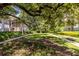 Scenic courtyard with manicured lawn, mature trees, and walking paths at 240 Renaissance Ne Pkwy # 112, Atlanta, GA 30308