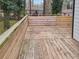 Close up of wooden deck featuring horizontal plank railing and wood planks on the floor at 1330 Lanvale Sw Dr, Atlanta, GA 30310