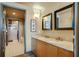 Bathroom has a dual sink vanity with granite countertops at 3338 Peachtree Ne Rd # 2405, Atlanta, GA 30326