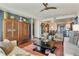 Inviting living room with a ceiling fan, comfortable seating, and open layout at 3338 Peachtree Ne Rd # 2405, Atlanta, GA 30326