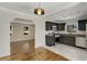 Modern kitchen with stainless steel appliances and view to adjacent rooms at 2126 Jernigan Se Dr, Atlanta, GA 30315