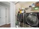 Well-organized laundry room features modern appliances, shelves, and ample space for efficient chores at 2449 Suwanee Pointe Dr, Lawrenceville, GA 30043