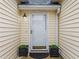 Front door entrance with plants on each side at 455 Ellesmere Way, Buford, GA 30518