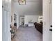 Bright foyer with gray carpet, white walls, and a view to the living room at 245 Raleigh Way, Villa Rica, GA 30180