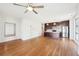 Open living space featuring hardwood floors, kitchen, and modern finishes at 472 Martin Se St # 1, Atlanta, GA 30312