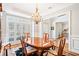Elegant dining room featuring hardwood floors, wainscoting, and sunlit windows with shutters at 1775 Unity Loop, Cumming, GA 30040