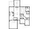 Black and white floor plan of a house with various rooms and spaces at 939 Park Place St, Social Circle, GA 30025