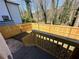This is a shot of the new back porch looking out into the wooded back yard at 1735 Derry Sw Ave, Atlanta, GA 30310