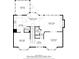 First floorplan revealing the arrangement of kitchen, Gathering room, dining area, and living spaces with dimensions at 2018 Sugar Maple Ln, Woodstock, GA 30189
