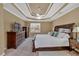 Main bedroom features trey ceilings, a ceiling fan, and lots of natural light at 2018 Sugar Maple Ln, Woodstock, GA 30189