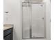 Bathroom with white shower enclosure and chrome trim at 372 Mulberry Se Row, Atlanta, GA 30354