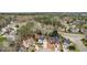 An aerial shot of a residential area highlights neatly arranged homes, lush greenery, and nearby roads at 4554 Alaspair Ln, Acworth, GA 30101