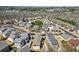 Neighborhood aerial view showcasing the community layout, streetscapes and surrounding green landscape at 1917 Baxley Pine Trce, Suwanee, GA 30024