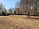 Fenced backyard provides a secure area, mature trees, and landscaping at 210 Vintage Dr, Covington, GA 30014